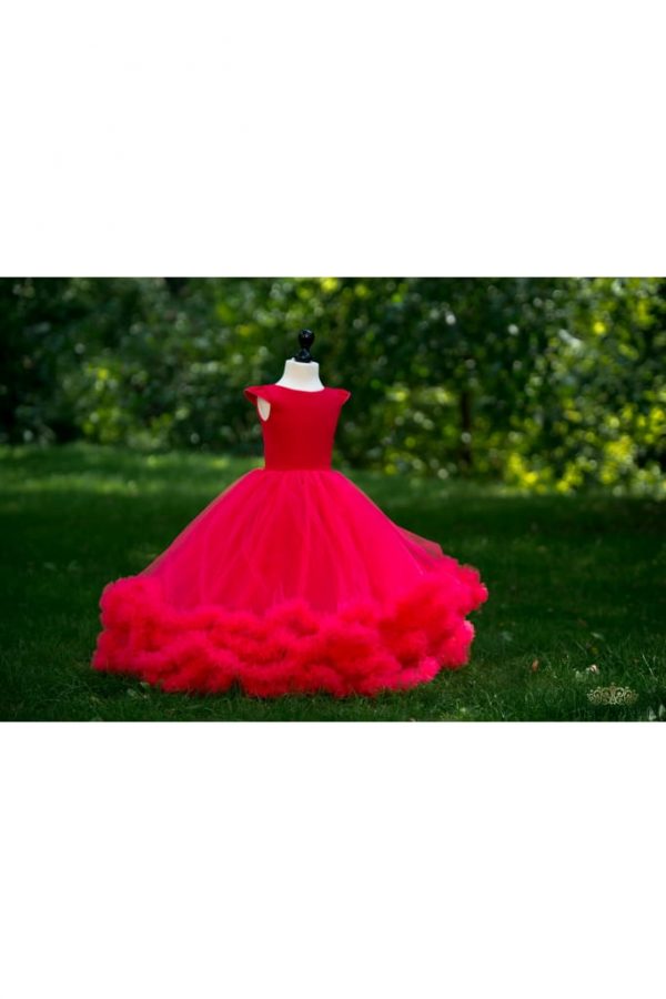 Coral - Rochiță tulle floare prințesă - imagine 3