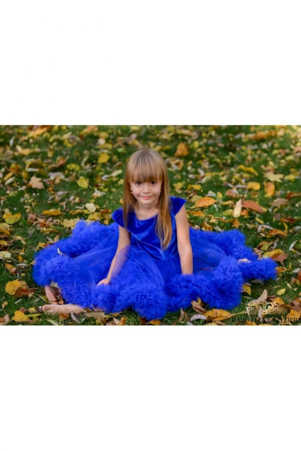 Regal Blue - Rochiță tulle floare bondurată - imagine 4