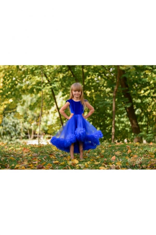 Regal Blue - Rochiță tulle floare bondurată - imagine 3