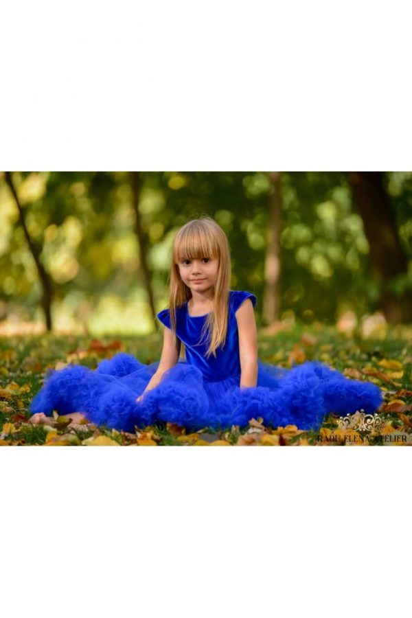 Regal Blue - Rochiță tulle floare bondurată - imagine 5