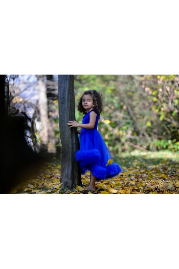 Regal Blue - Rochiță tulle floare bondurată - imagine 8