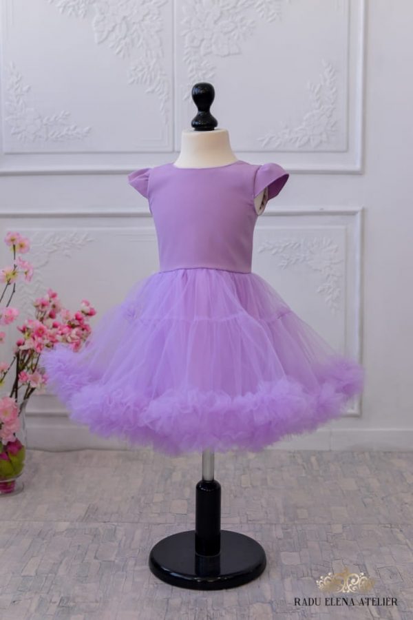 Violette - Rochiță tulle floare mini(cu bordura)