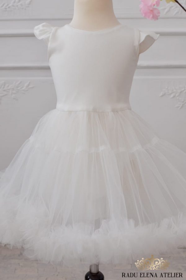 Ivoire - Rochiță tulle floare mini(cu bordura) - imagine 2