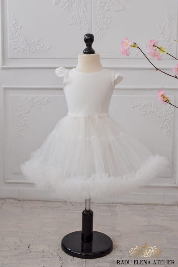 Ivoire - Rochiță tulle floare mini(cu bordura)