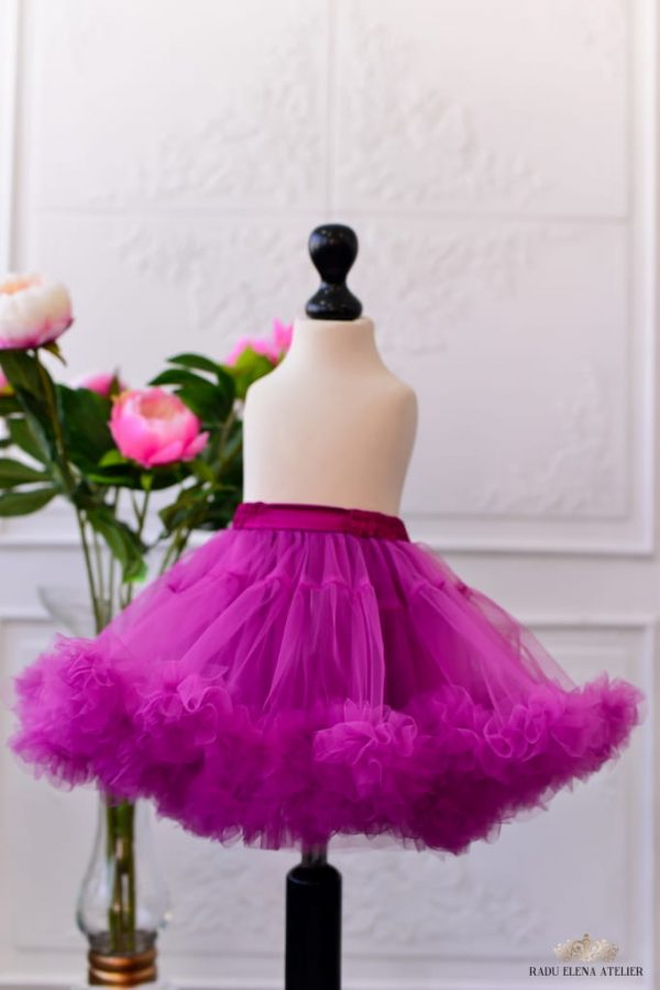 Ametist - Fustă tulle floare fetițe