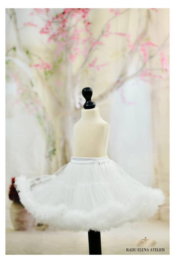 Ivoire - Fustă tulle floare fetițe