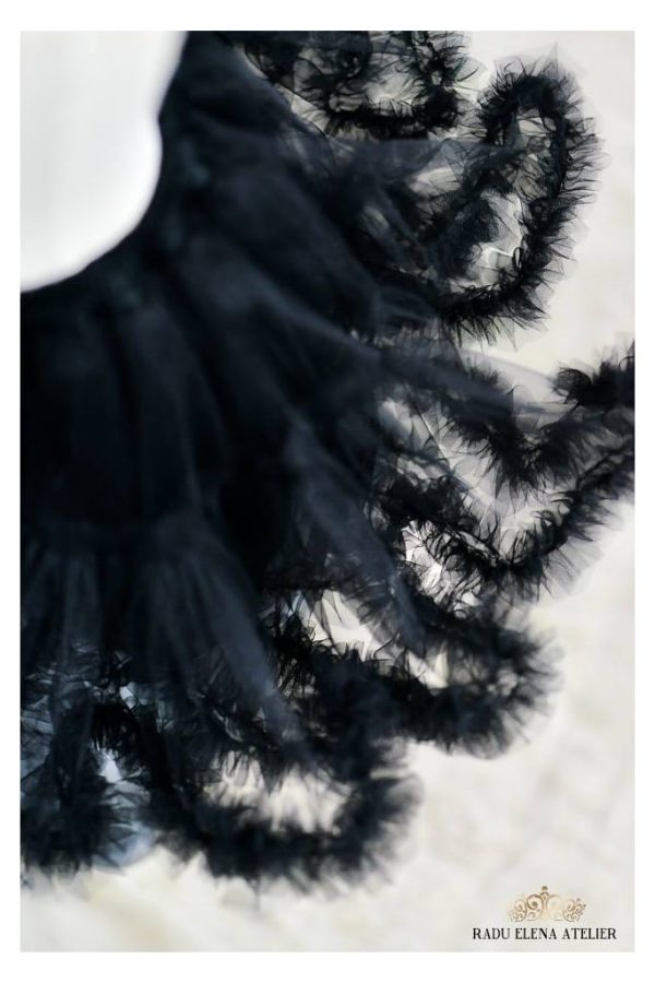 Noir - Fustă tulle floare fetițe - imagine 3
