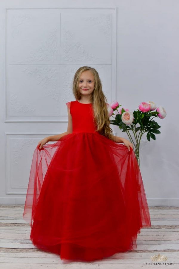 Red - Rochiță tulle prințesă /amplă - imagine 2