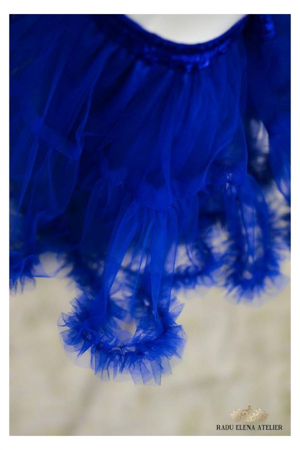 Regal Blue - Fustă tulle floare fetițe - imagine 3