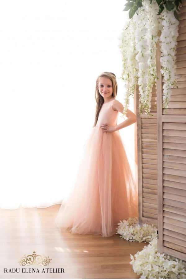 Peach - rochiță tulle - imagine 3