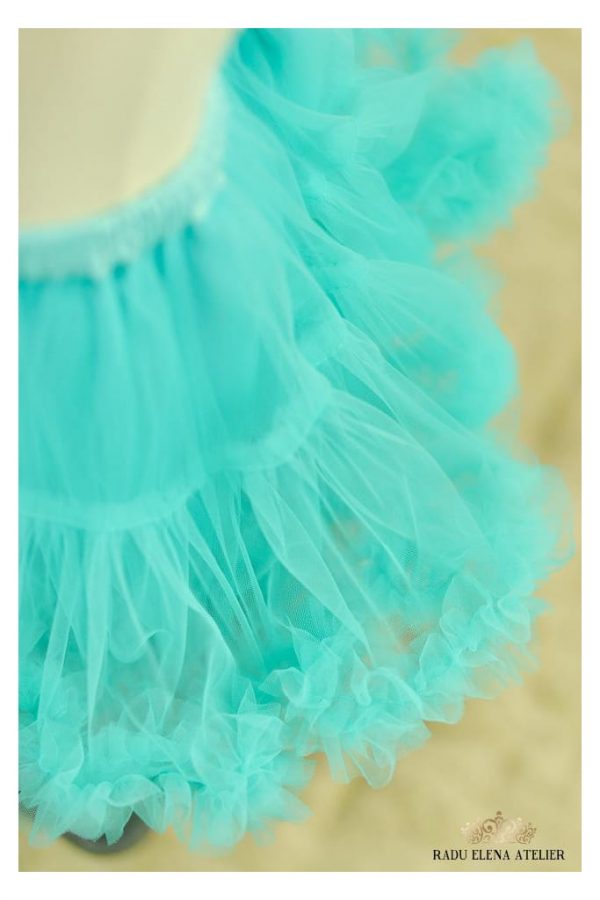 Sweet Mint - Fustă tulle floare fetițe - imagine 2
