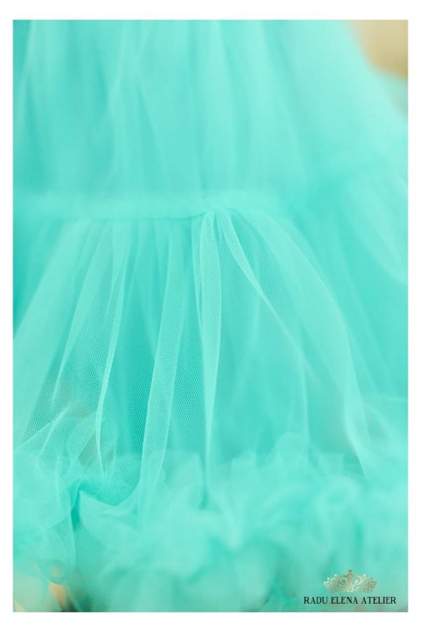 Sweet Mint - Fustă tulle floare fetițe - imagine 3