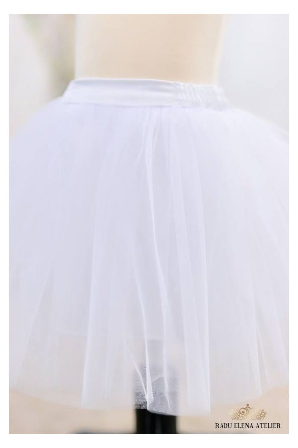 White - Fusta tulle fetite - imagine 2
