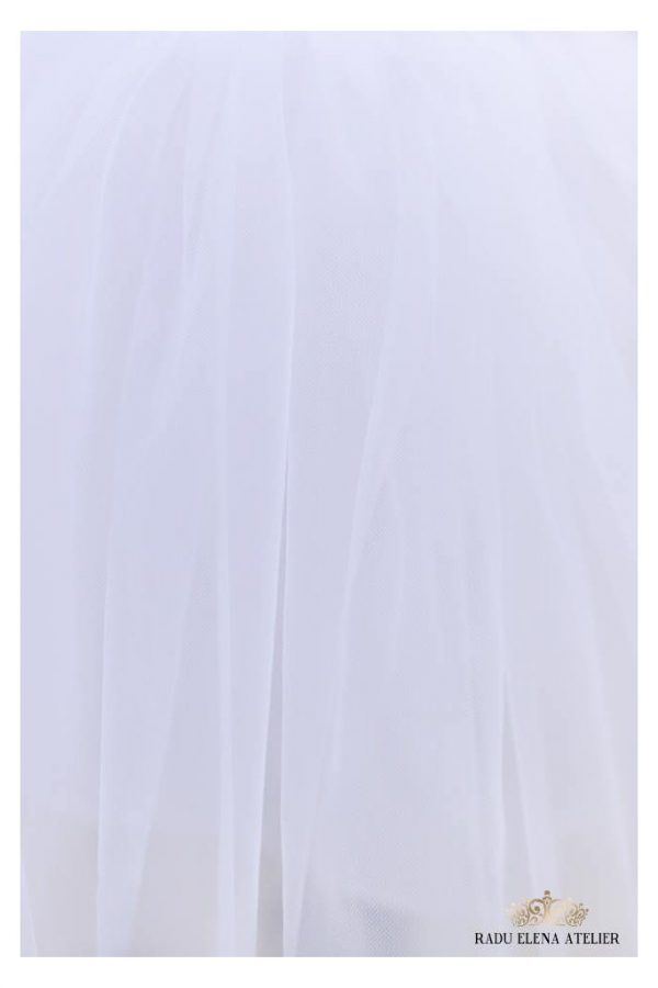 White - Fusta tulle fetite - imagine 3