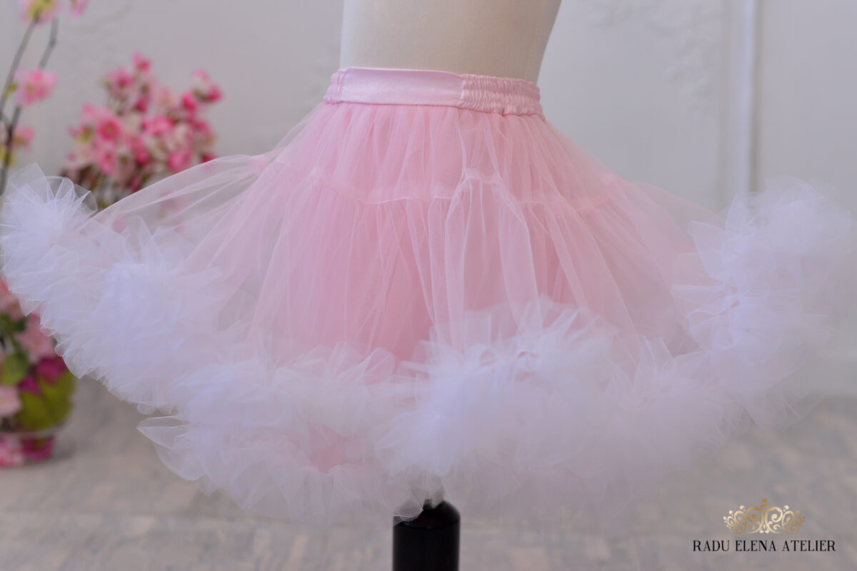 Rosas&White-fustita tulle floare - imagine 3