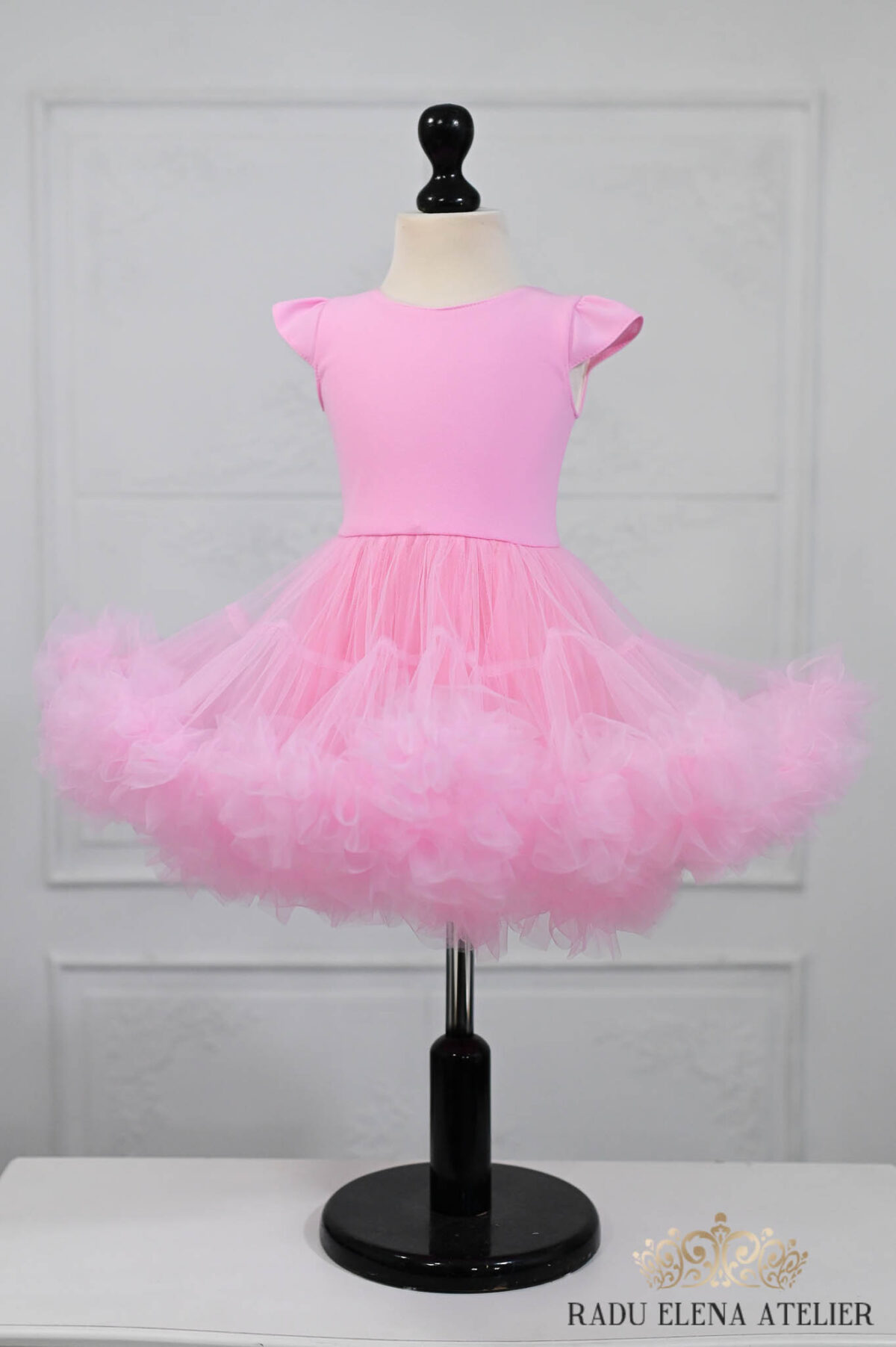 Rosas-rochita tulle floare mini(cu bordura) - imagine 2