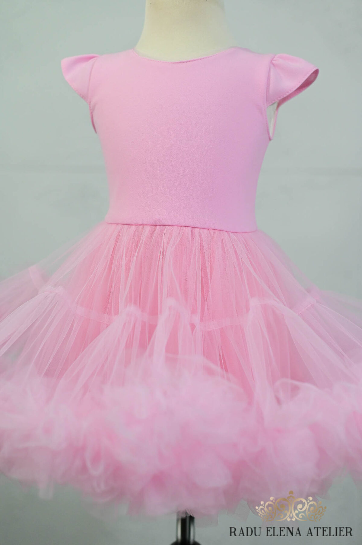 Rosas-rochita tulle floare mini(cu bordura) - imagine 3