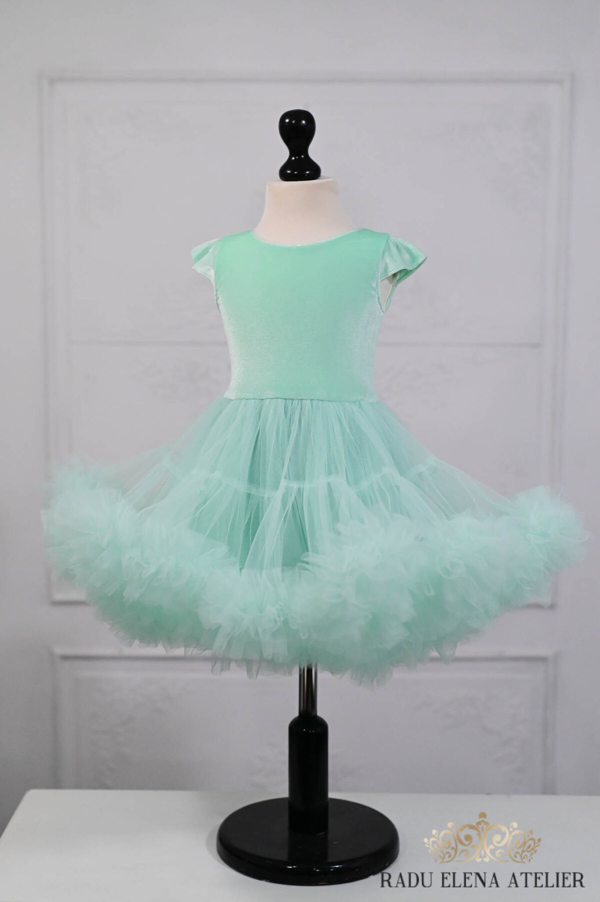 Vintage-rochita tulle floare mini(cu bordura) - imagine 2