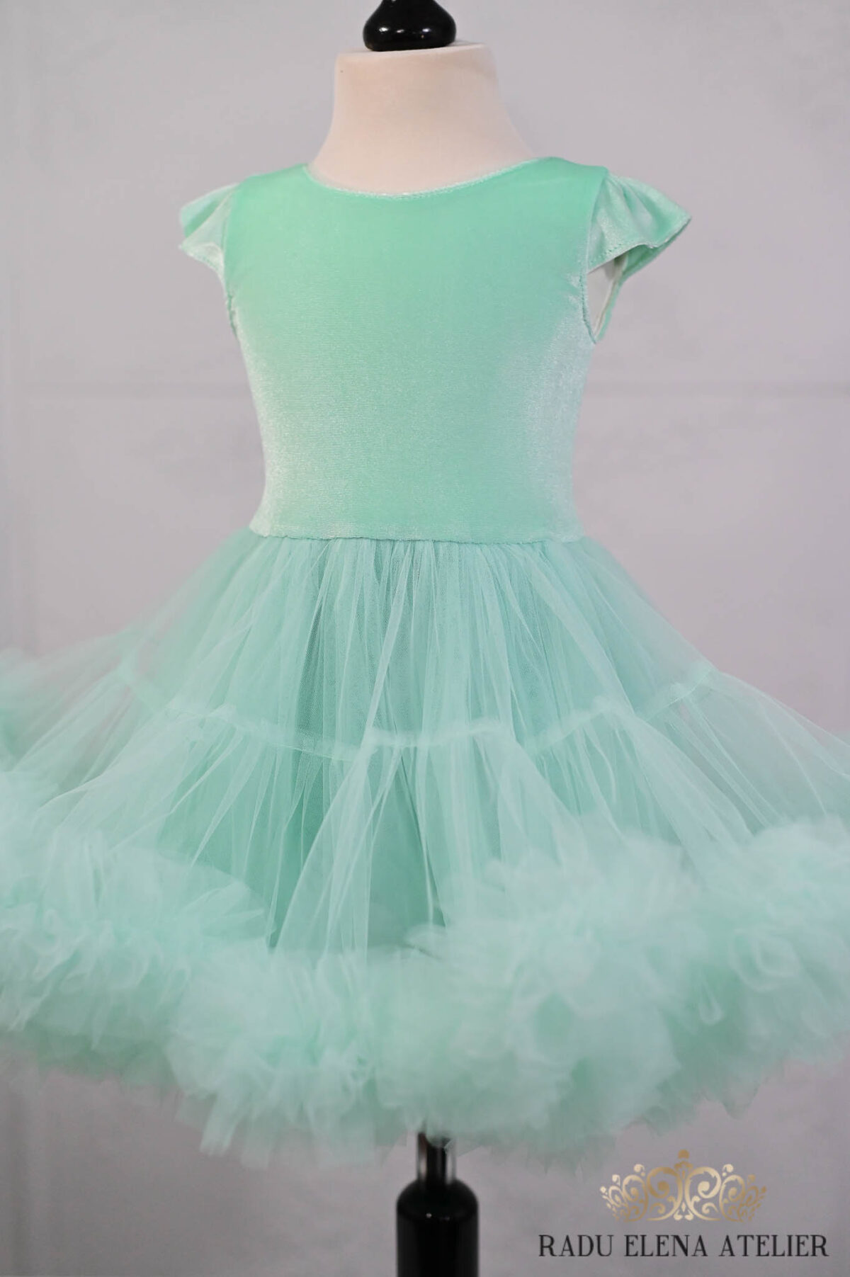 Vintage-rochita tulle floare mini(cu bordura) - imagine 3