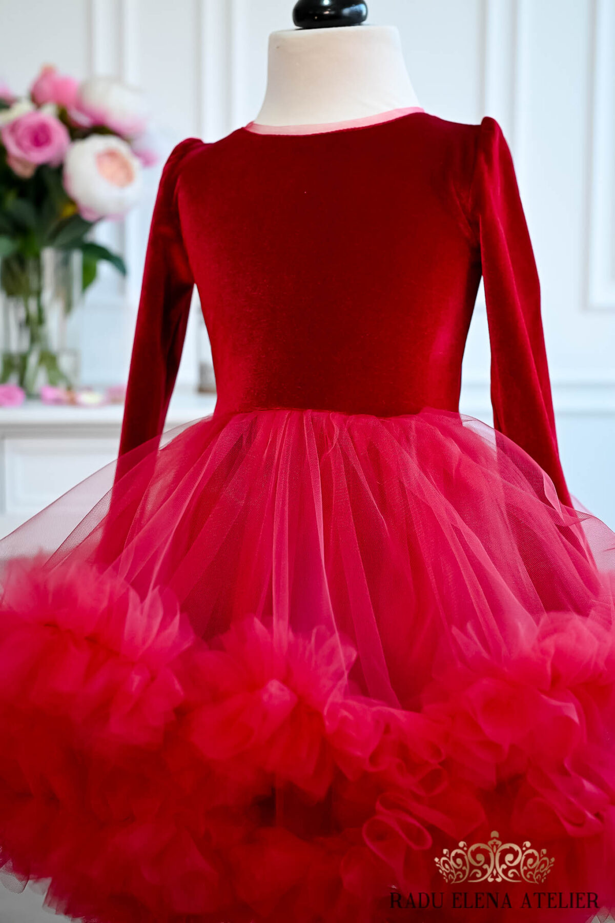 Cherry Rose-rochita tulle floare/balerina - imagine 3