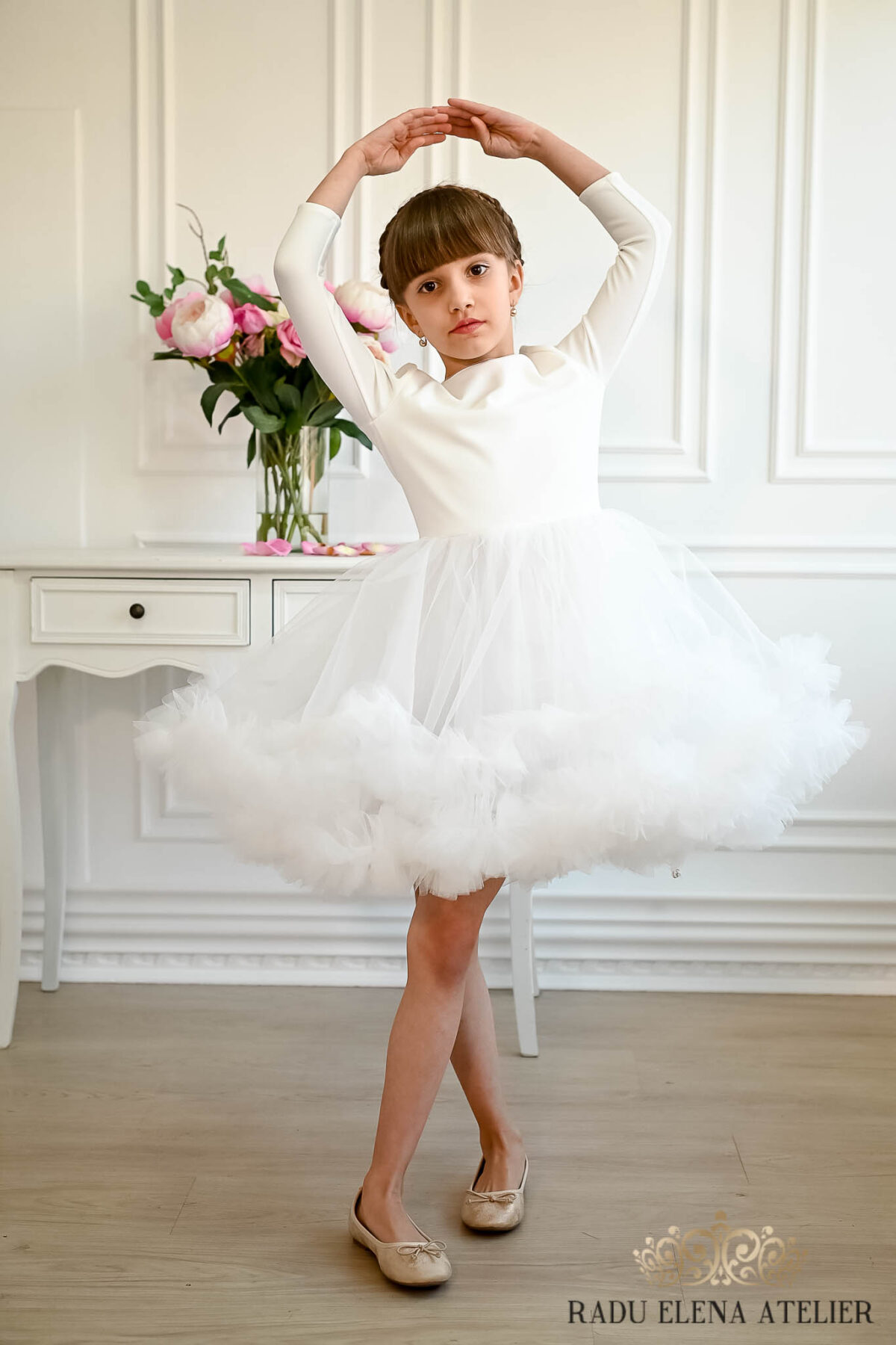 Ivoire-rochita tulle floare/balerina - imagine 2