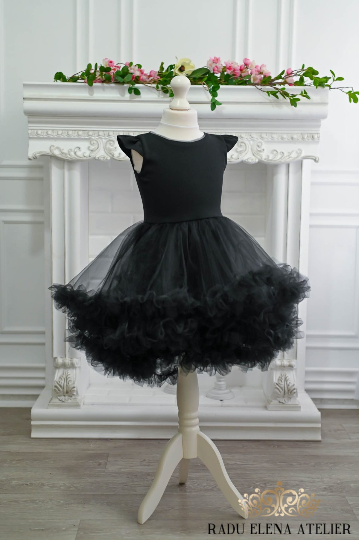 Noir-rochita tulle floare balerina - imagine 3