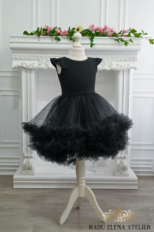 Noir-rochita tulle floare balerina - imagine 3