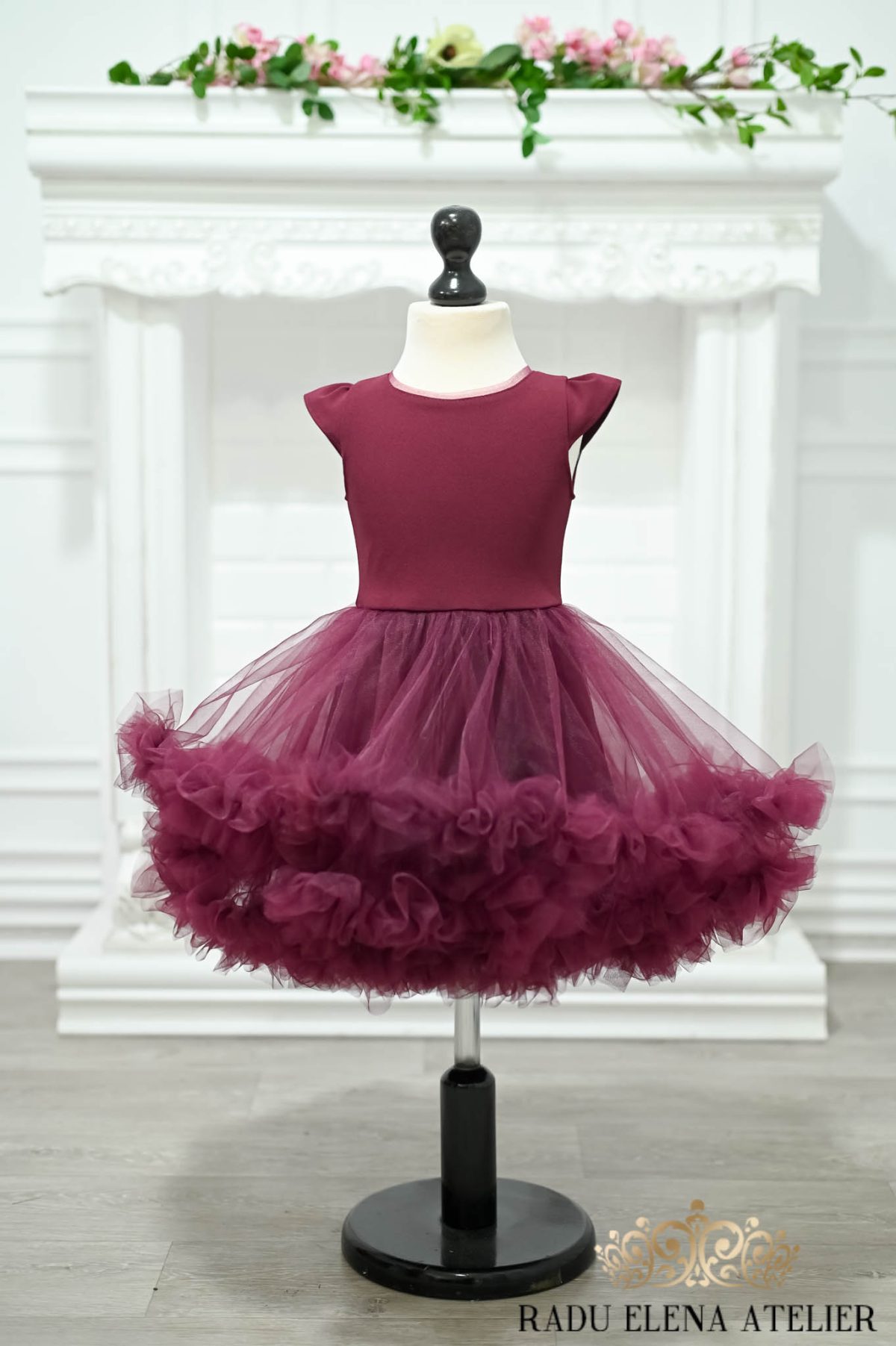 Anemona-rochita tulle floare/ balerina - imagine 2