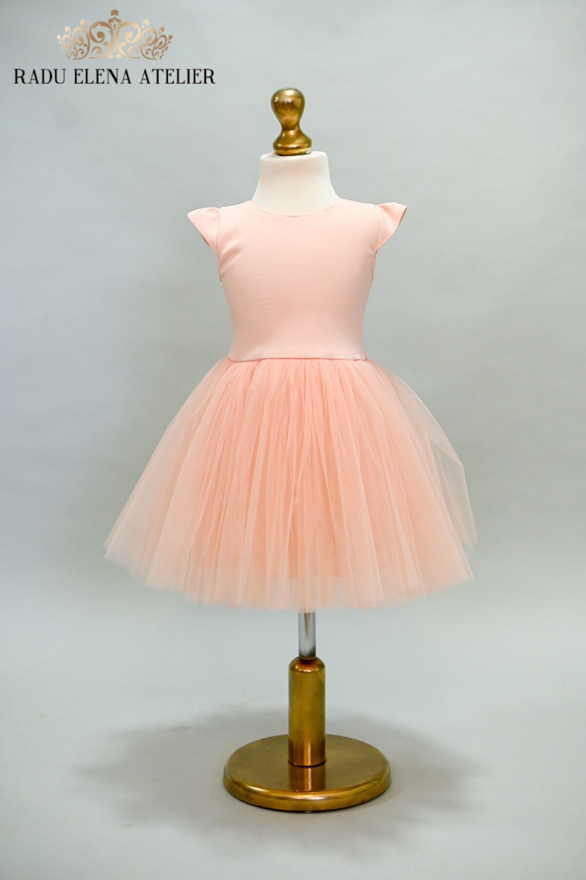 Peach-rochita tulle mini - imagine 2