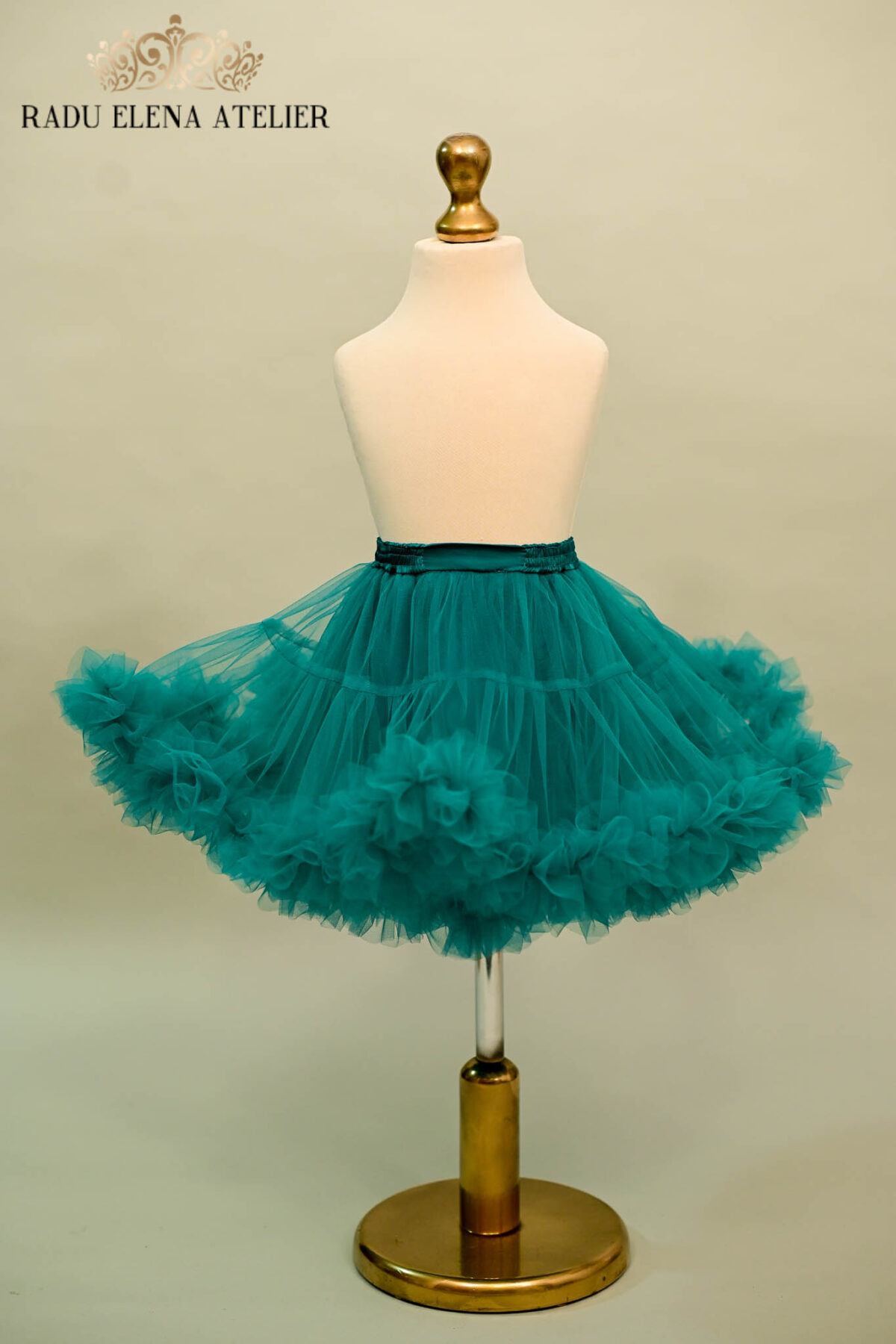 Dark Turquoise-fustita tulle floare - imagine 2
