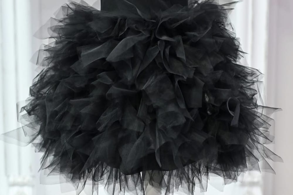 noir Noir-fustita tulle fulg - imagine 1