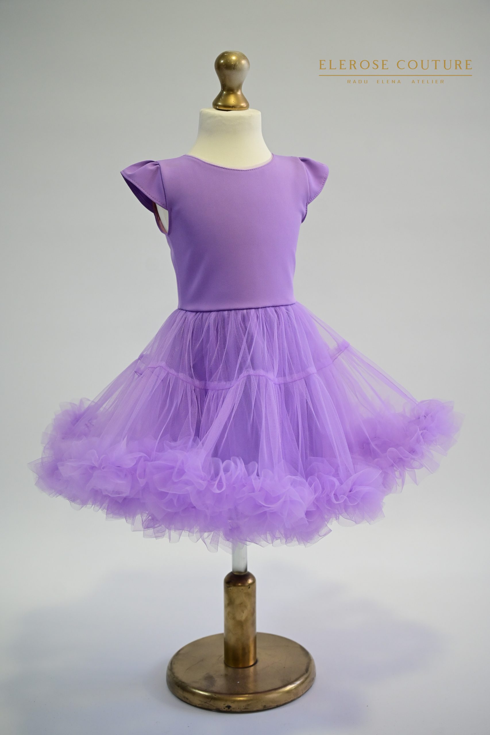 Lavander Lavander -rochita tulle floare/cu bordura - imagine 1