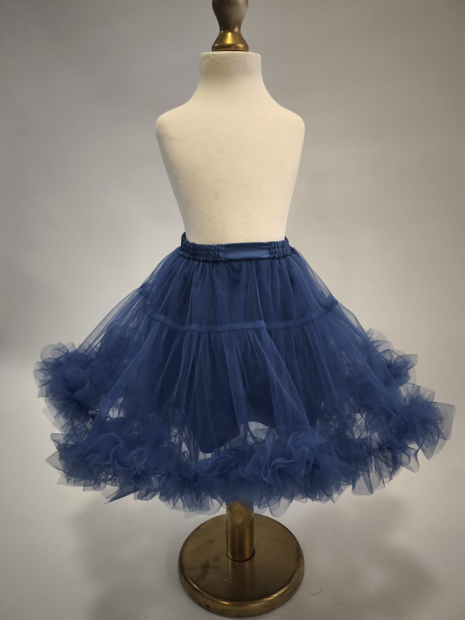 vintage blue Vintage Blue-fustita tulle floare/cu bordura - imagine 1